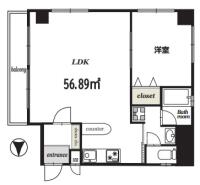 成子坂ハイツ 間取り図
